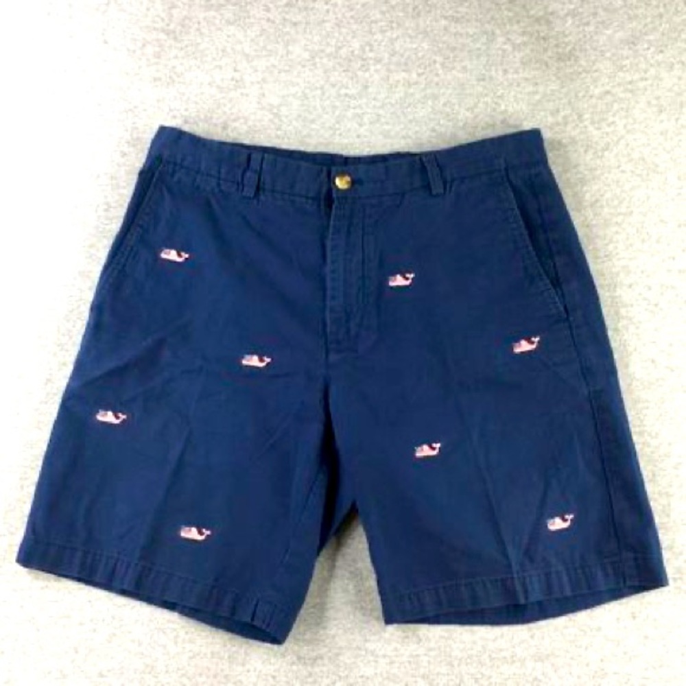 9 Inch Flag Whale Embroidered Breaker Shorts -36